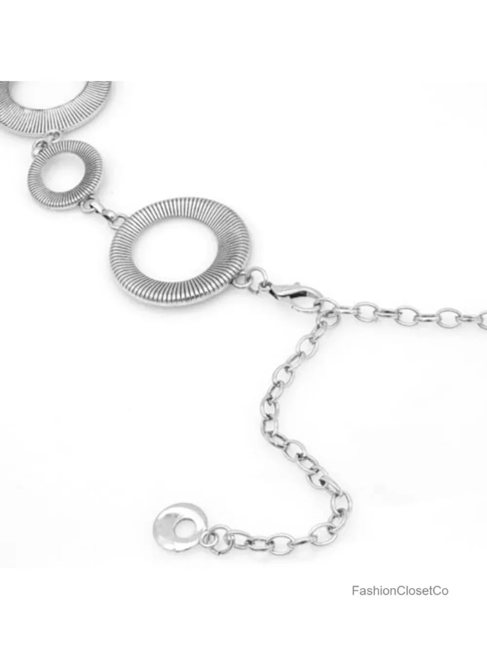 Chunky Metal Waist Chain Belt for Dresses Adjustable Lobster Clasp
